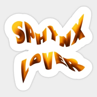 Sphynx Lover GOLD Sticker